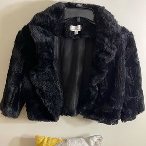 Signature women’s black Faux Fur Jacket